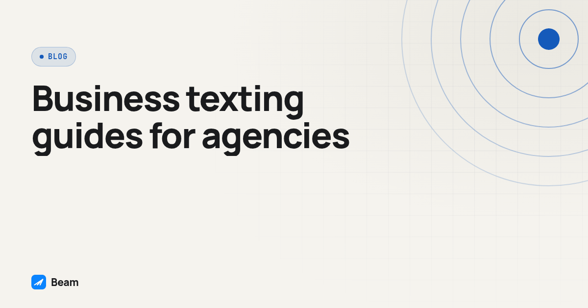 Beam guide cover graphic for iMessage API Pricing Comparison for Agencies (October 2026)